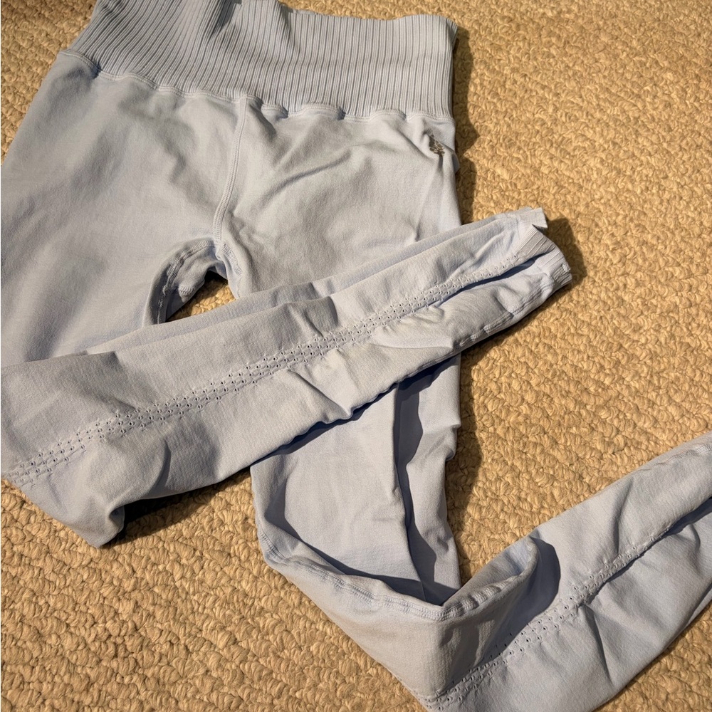Free People Good Karma High-Waisted Leggings, Light Blue